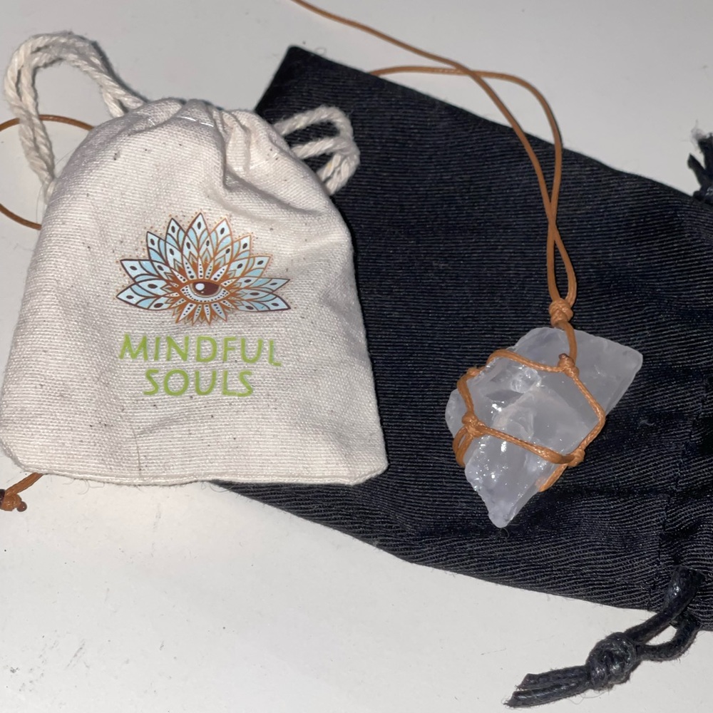 Mindful Souls clear quartz adjustable necklace